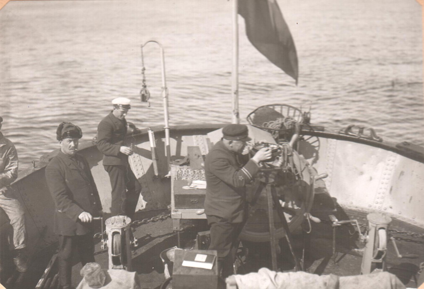 Производство гидрологического разреза летом 1928 года